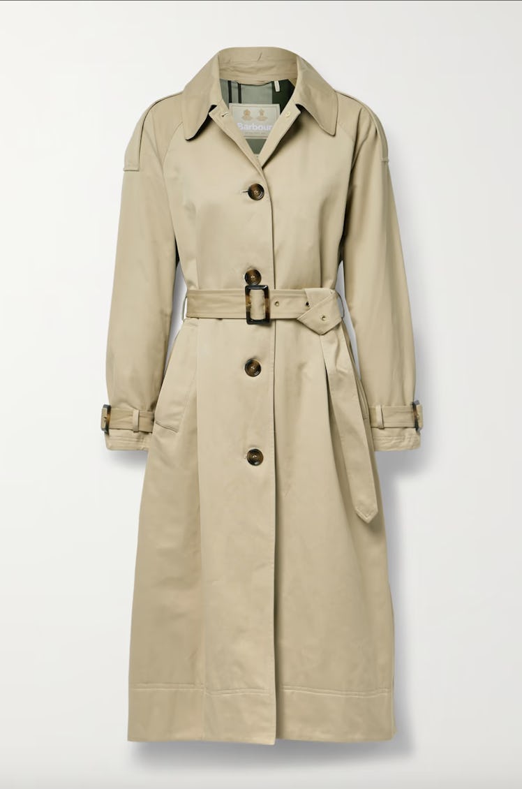 Marie Belted Cotton-Blend Trench Coat
