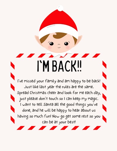 12 Free Elf On The Shelf Welcome Letters