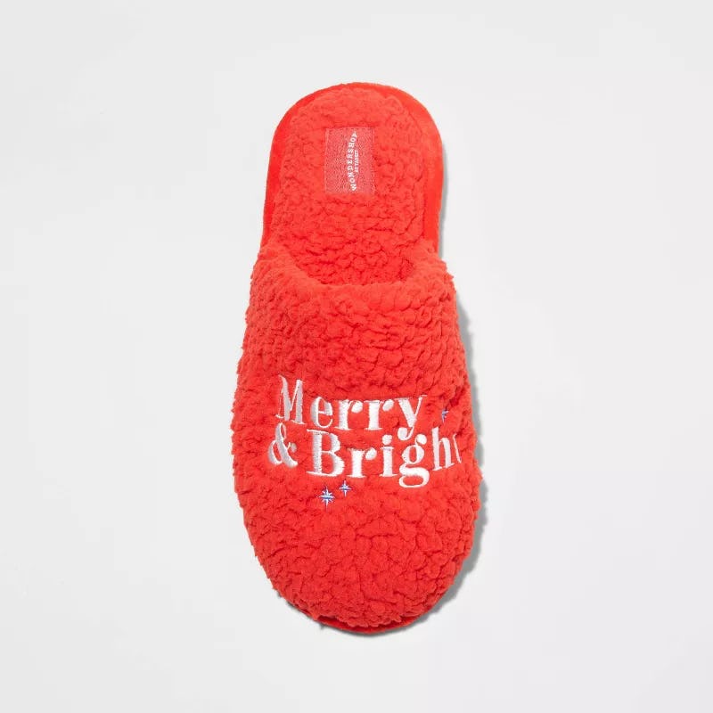 Holiday Merry &amp; Bright Scuff Slippers
