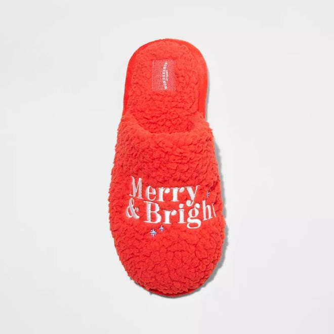Holiday Merry & Bright Scuff Slippers 