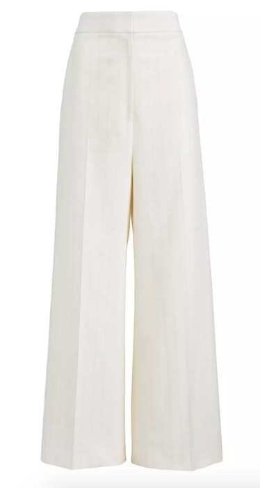 white trousers wide-leg