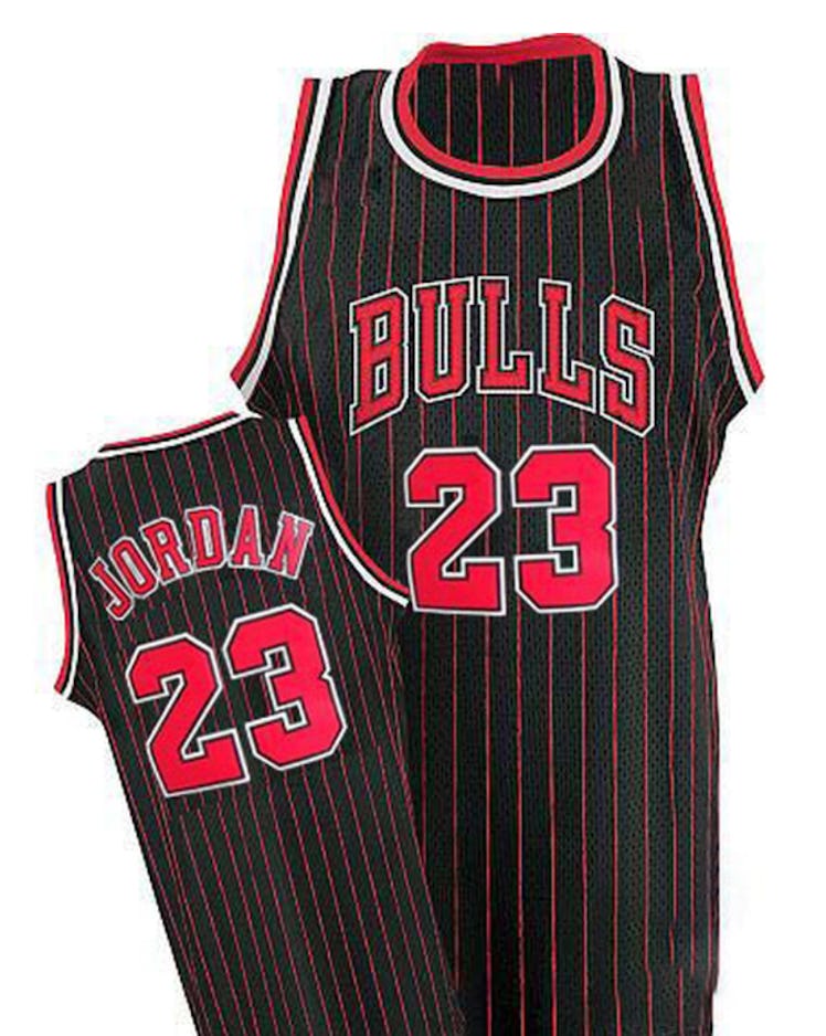 chicago bulls striped throwback jersey