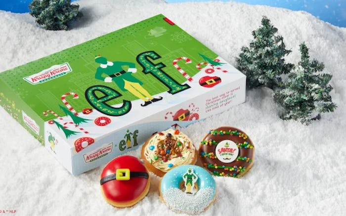 Krispy Kreme has 'Elf' doughnuts.