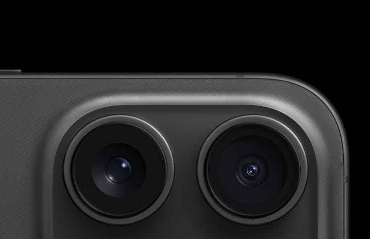 Two of the iPhone 15 Pro's cameras.
