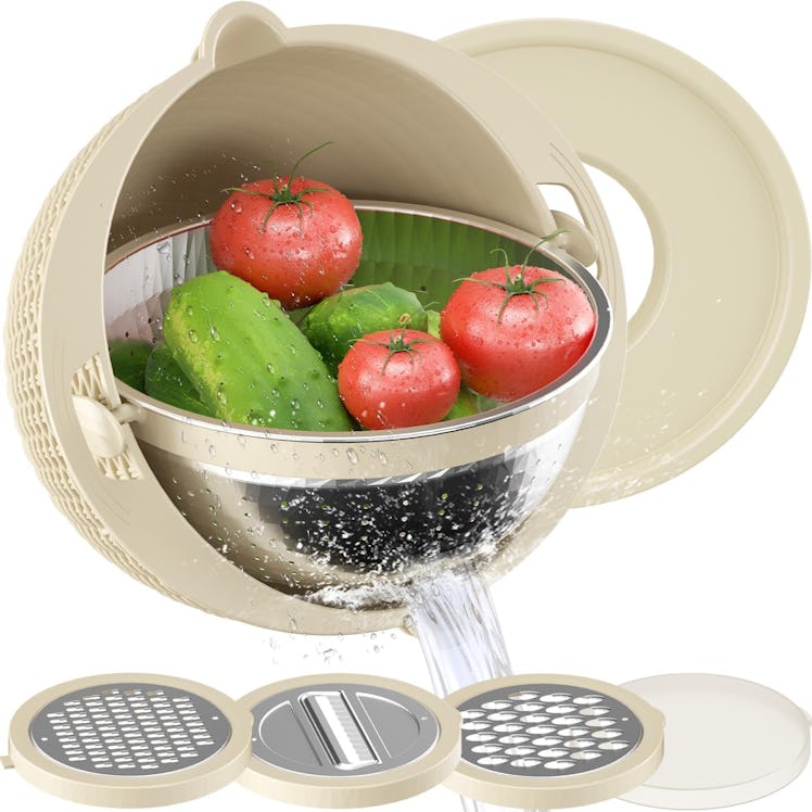 UTTKOJ Colander And Slicer Bowl Set