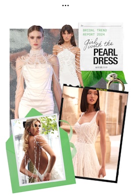 Girl With the Pearl: pearl wedding dresses are among 2024 bridal trends