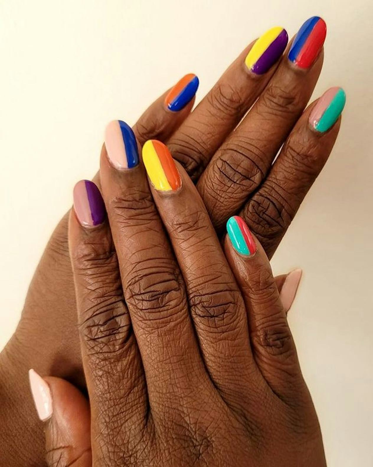 13 Half & Half Nail Design Ideas For When You Can't Choose One Color