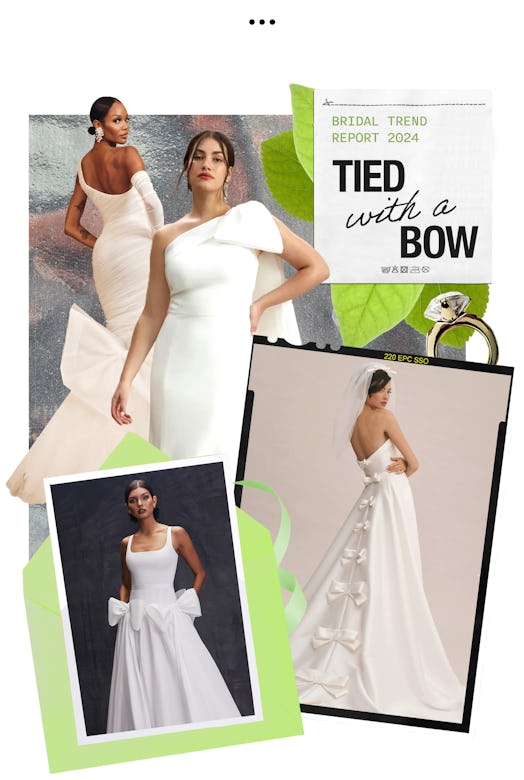 Tied With a Bow: Bow wedding dresses are among 2024 bridal trends