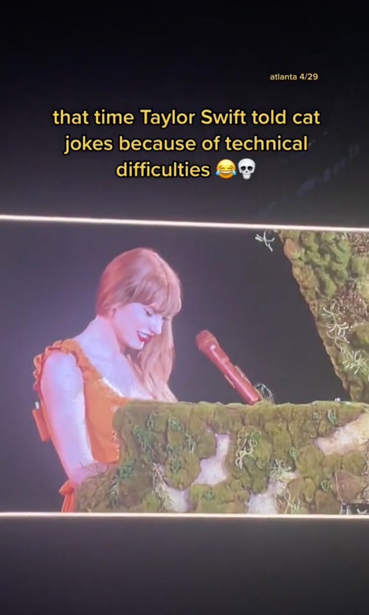 Taylor Swift told jokes during her performance's technical difficulties.