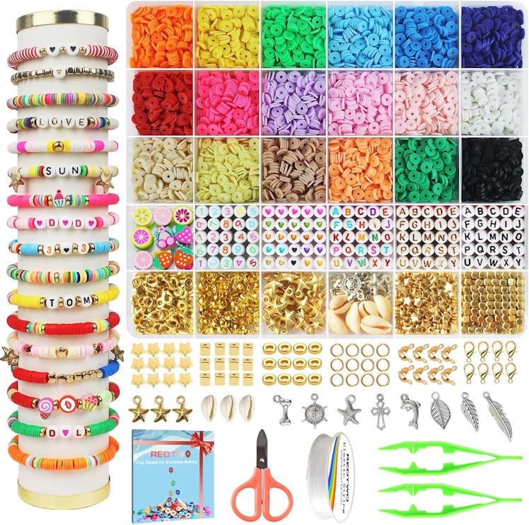 Redtwo Clay Bead Bracelet Making Kit (5100 Pieces)