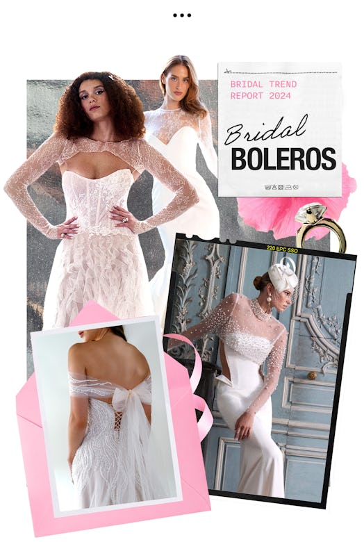 Bridal Boleros: Boleros added to wedding dresses are among 2024 bridal trends