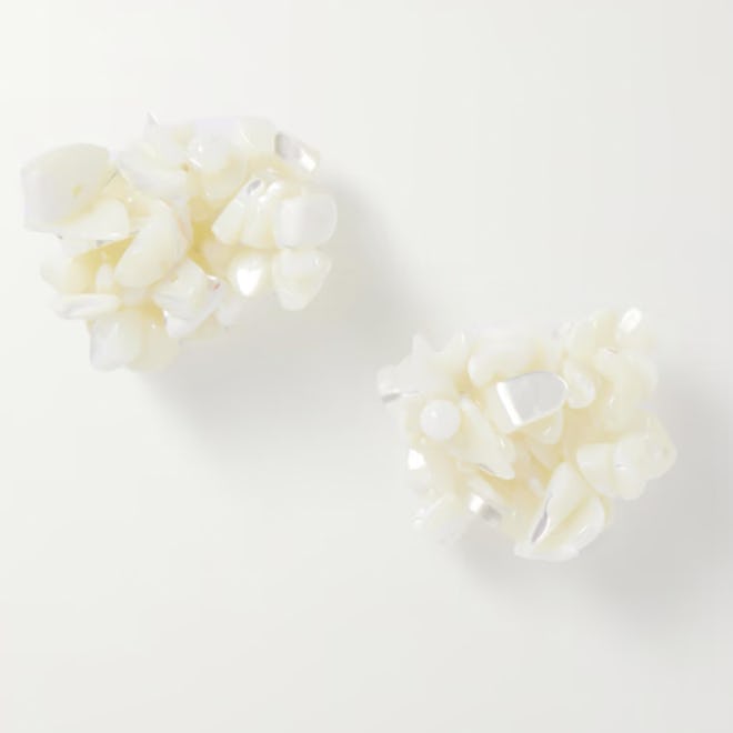 Completedworks Platinum-plated Pearl Earrings