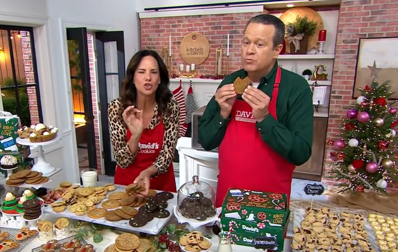 David&rsquo;s Cookies segment on QVC. Screenshot via YouTube