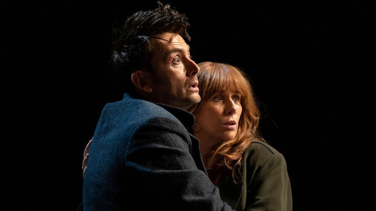 David Tennant and Catherine Tate in a scene from Doctor Who special "The Star Beast."