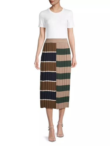 Gabriel Knit Striped Midi Skirt