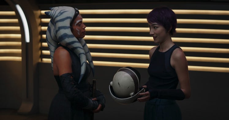 Ahsoka Tano (Rosario Dawson) and Sabine Wren (Natasha Liu Bordizzo) in Ahsoka