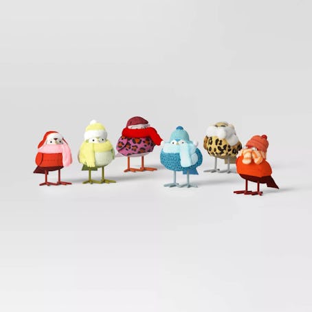 Target 6pc Featherly Friends Fabric Bird Christmas Figurine Set - Wondershop™