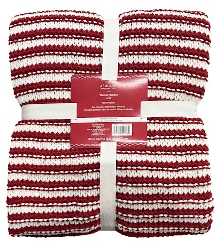 Michaels Red & White Peppermint Stripe Throw Blanket by Ashland®
