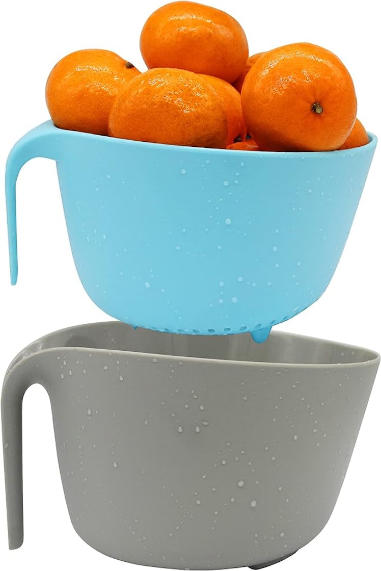 MiHerom Kitchen Colander and Strainer Bowl (2-Piece)