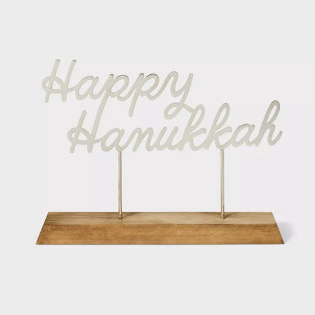 Target Tabletop 'Happy Hanukkah' Metal Word Sign Silver - Spritz™