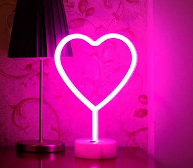 BHCLIGHT Pink Heart Neon Sign