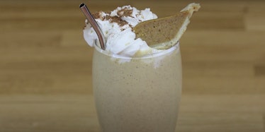 You can use your pumpkin pie to make an easy Thanksgiving leftover recipe milkshake. 