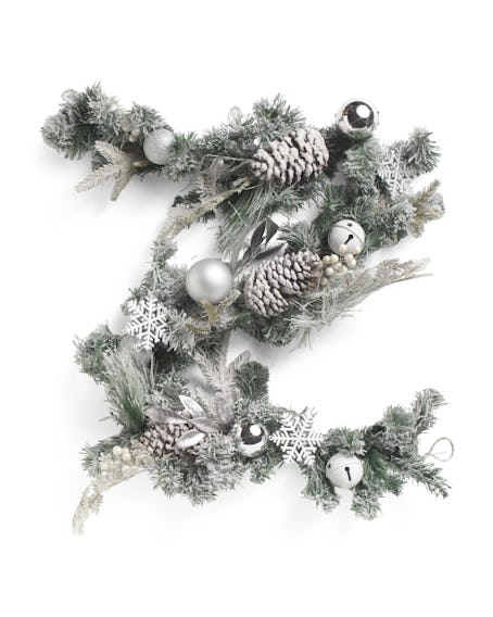 T.J. Maxx Balsam and Fir 6ft Frosted Garland With Snowflakes