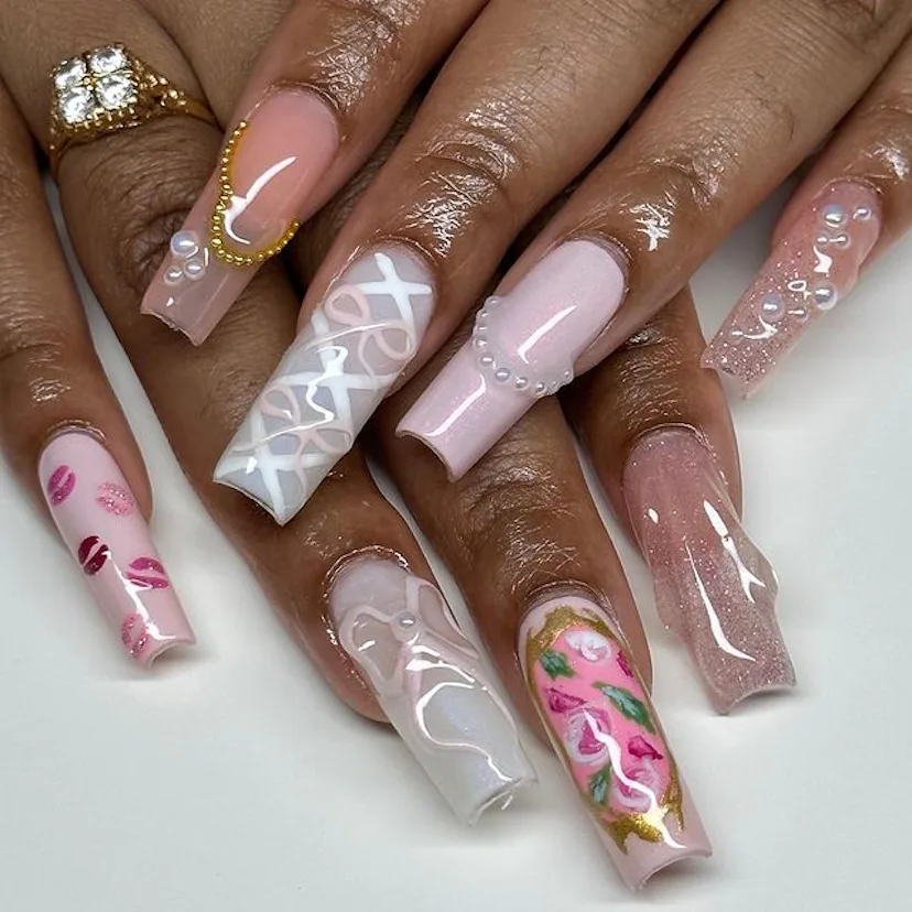 Ruby Ribbon Nails 15 Ribbon & Bow Nail Art Ideas That Are Balletcore Perfection