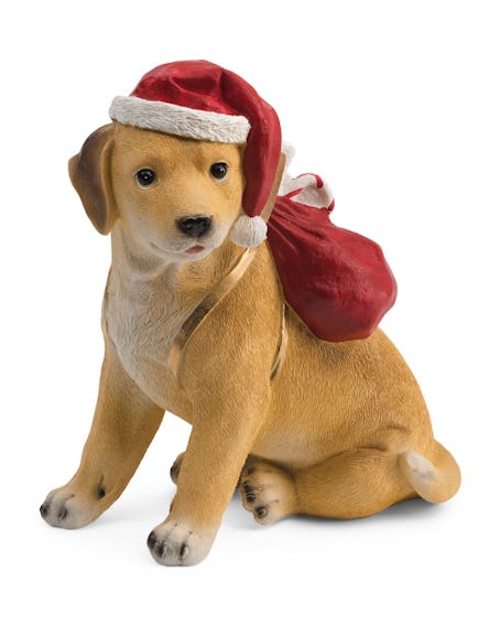 T.J. Maxx Humane Society 12in Resin Lab Santa Dog Decor
