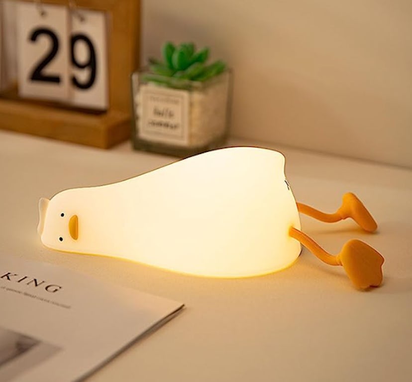 FAMIDUO Lying Flat Squishy Duck Lamp