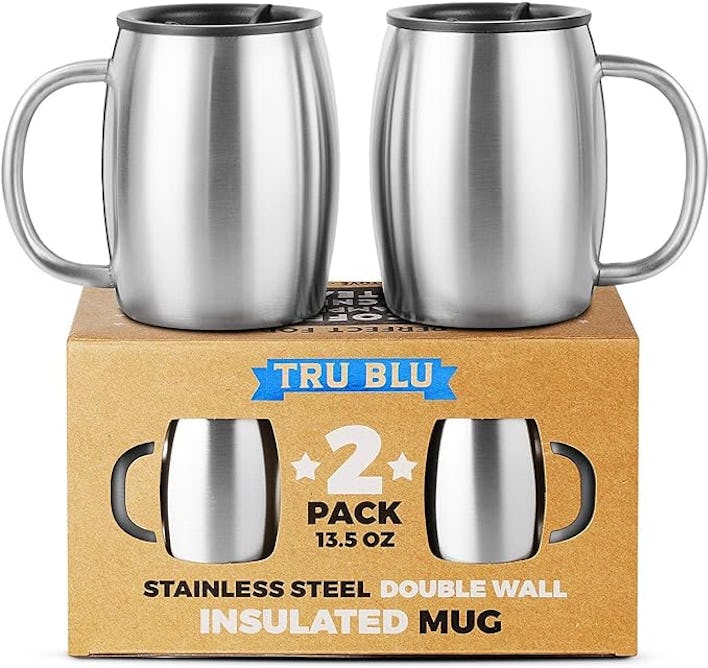 Tru Blu Steel Stainless Steel Coffee Mug (Set of 2)