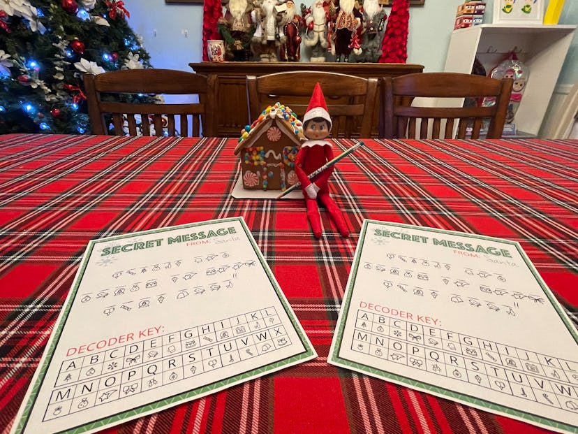 last minute elf on the shelf idea: playing a printable game