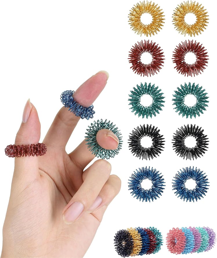 Mr. Pen - Spiky Sensory Rings, 10 Pack
