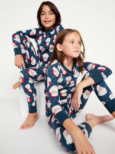 Gender-Neutral Printed Snug-Fit Pajama Set for Kids, cute christmas pajamas for kids