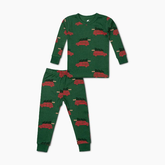 Tree Haul Two-Piece Toddler Christmas Pajama Set, cute christmas pajamas for toddlers