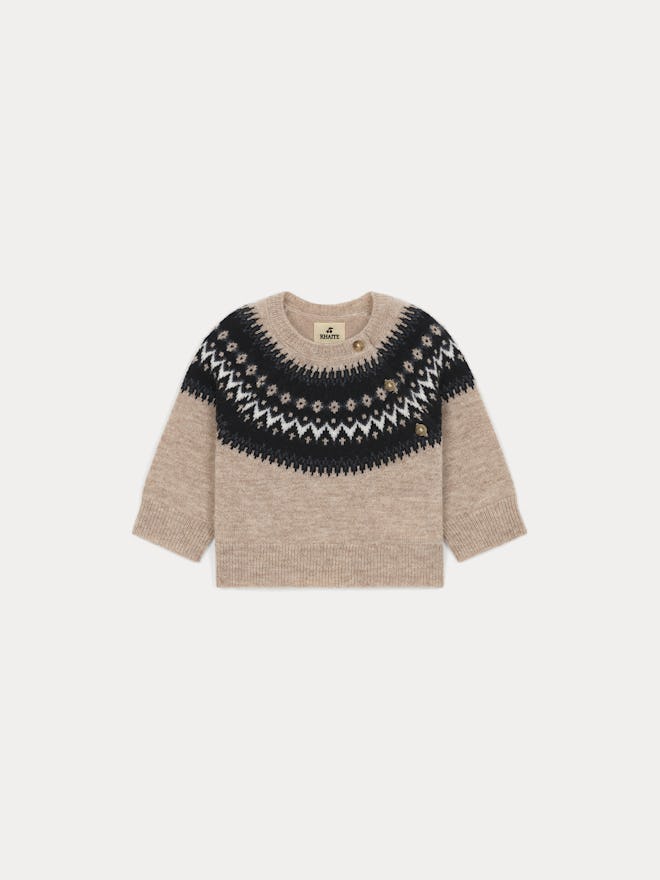 Khaite x Bonpoint Laina Sweater in Mottled Beige