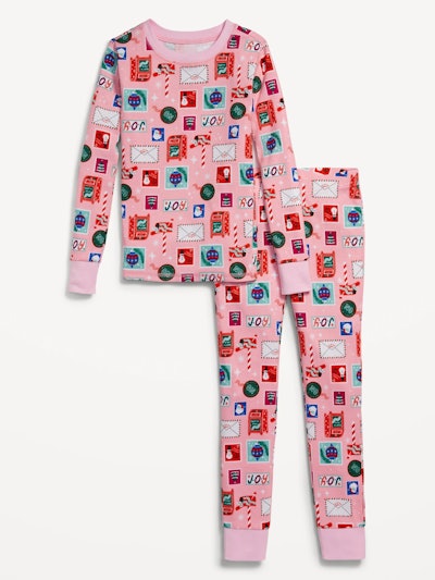 Snug-Fit Pajamas Holiday Delivery Pink