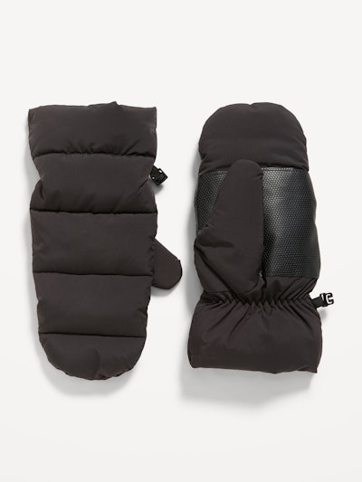 Water-Resistant Puffer Snow Mittens for Adults