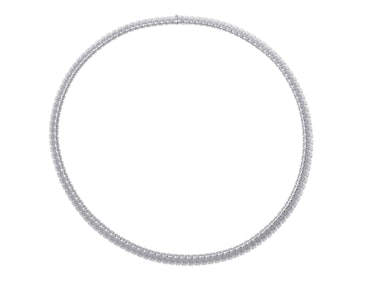 Single Band Collana Necklace - 14.5" White Gold