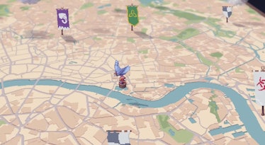 Small Saga world map on pigeon