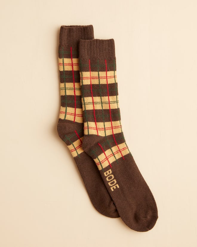 Bode County Plaid Socks