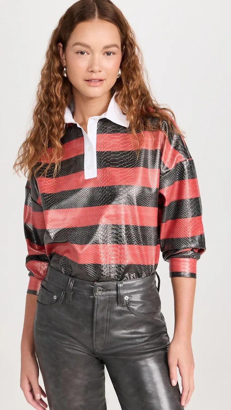 Polo Rugby Faux Leather Top