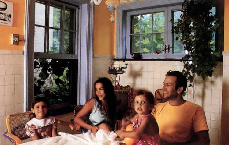 Kenny Scharf and his family at home in upstate New York