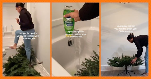 A CleanTok creator uploaded a video of cleaning her artificial Christmas tree and the internet explo...