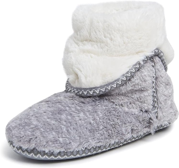 Dearfoams Beth Furry Foldover Slipper