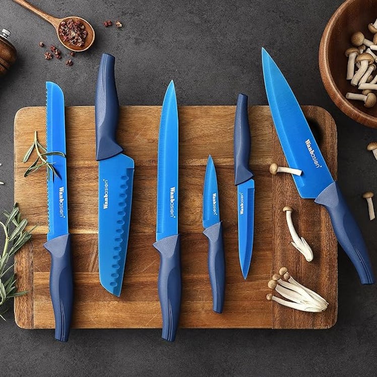 Wanbasion Blue Professional Kitchen Knife Chef Set