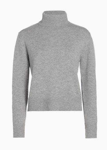 grey turtleneck sweater