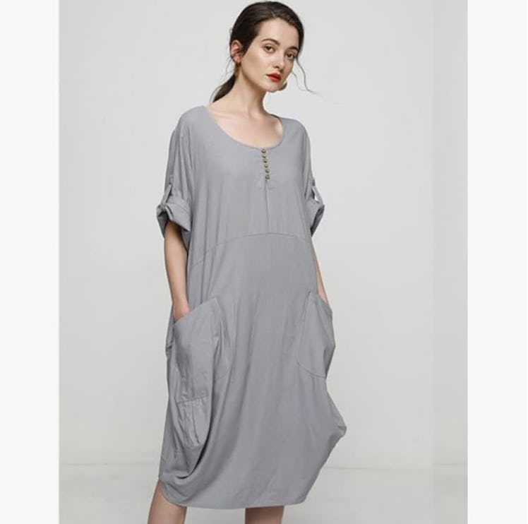 Minibee Oversize Midi Dress With Pockets