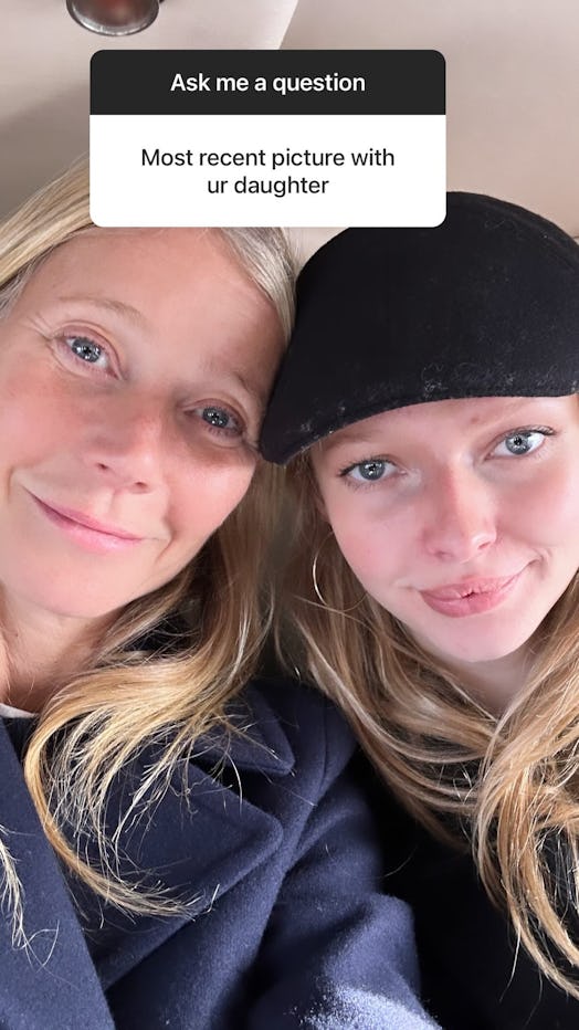 Gwyneth Paltrow and her daughter, Apple Martin, in a photo posted to Instagram, November 29, 2023.