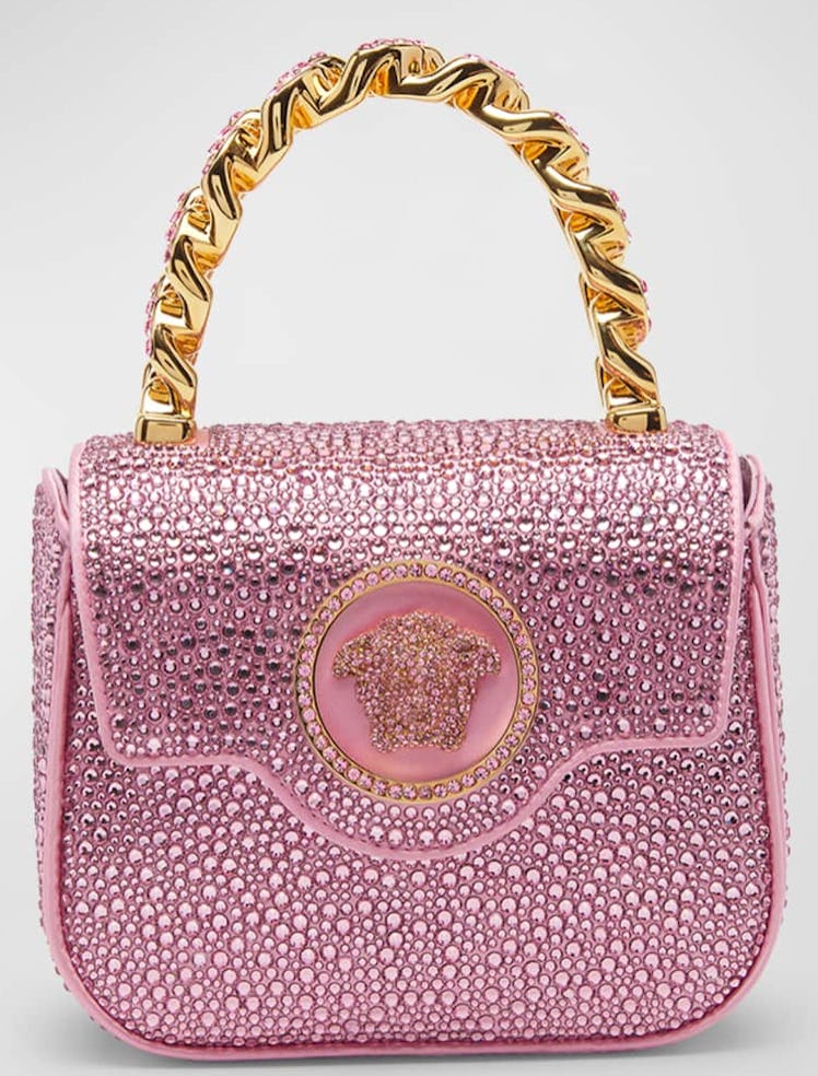 bedazzled pink mini handbag